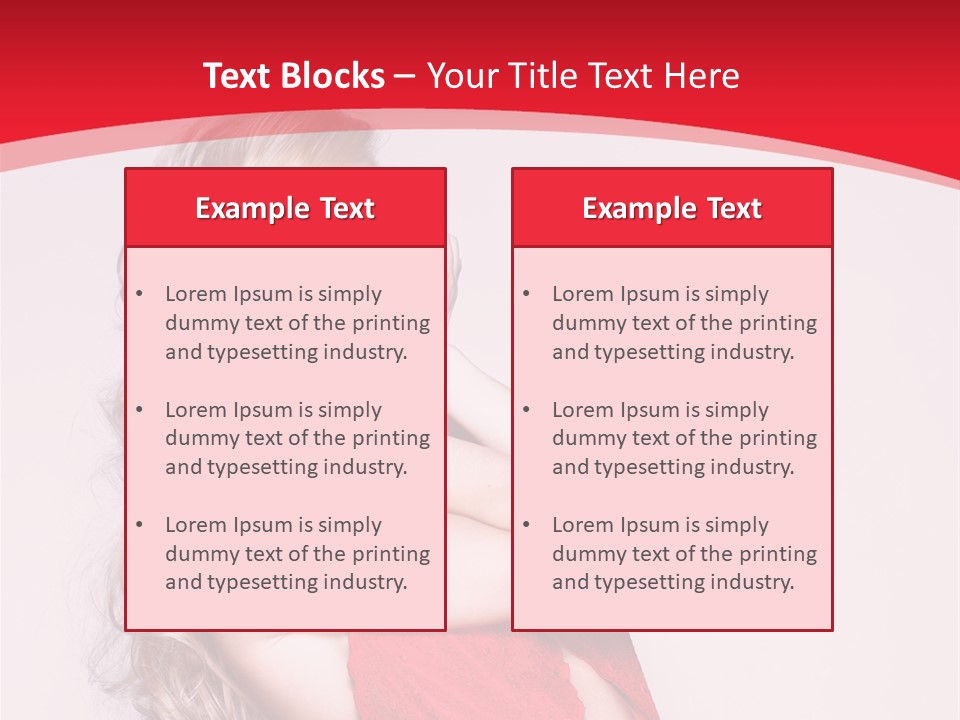 Looking Sensuality White PowerPoint Template