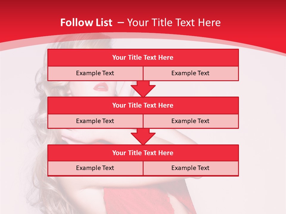 Looking Sensuality White PowerPoint Template