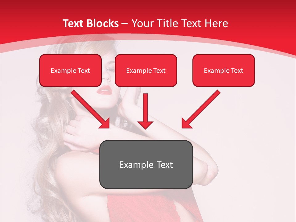 Looking Sensuality White PowerPoint Template