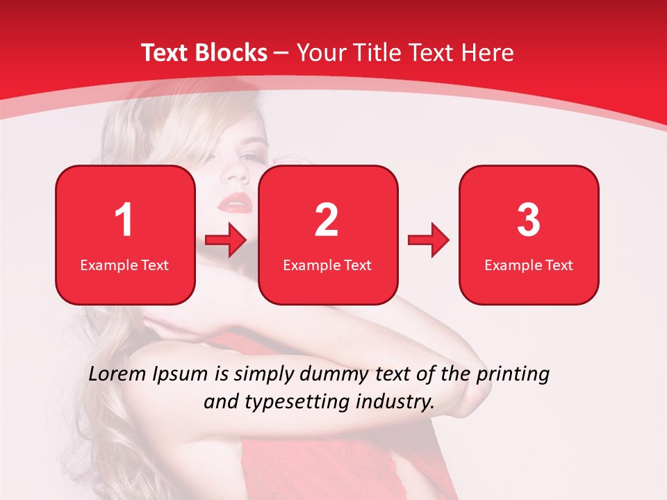 Looking Sensuality White PowerPoint Template