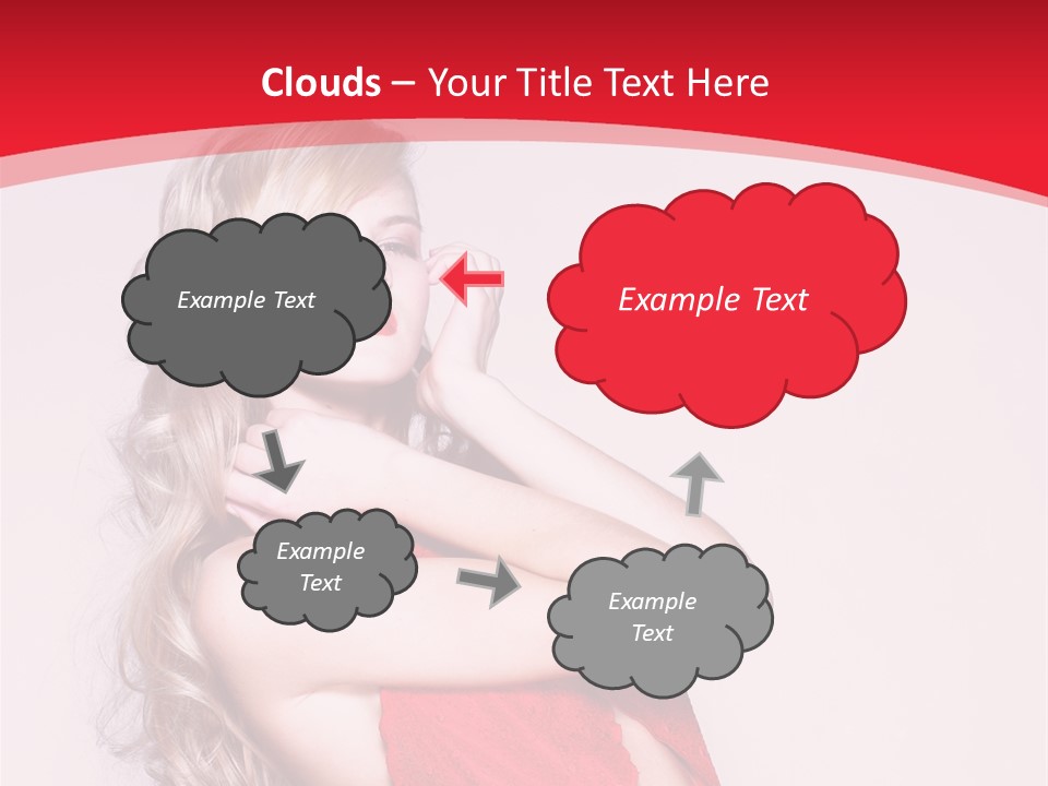 Looking Sensuality White PowerPoint Template