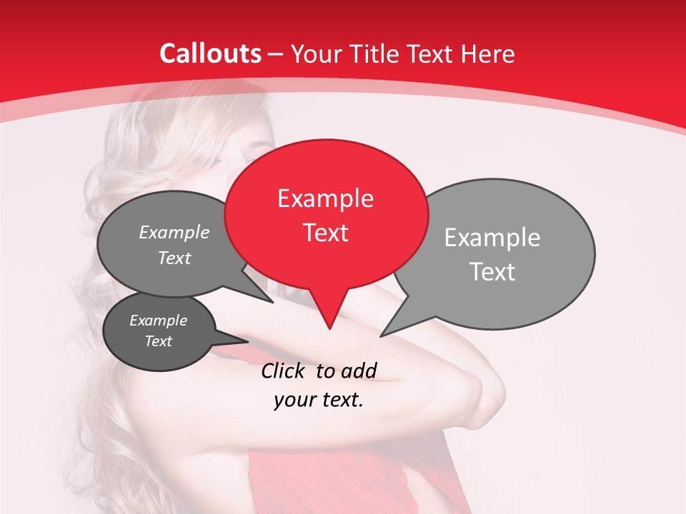 Looking Sensuality White PowerPoint Template