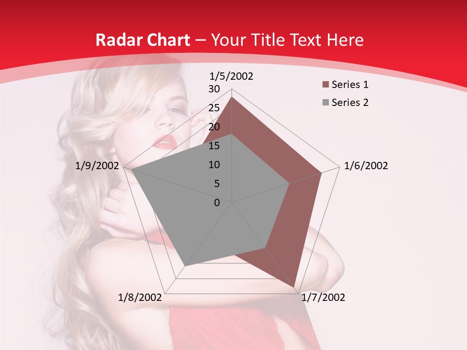 Looking Sensuality White PowerPoint Template