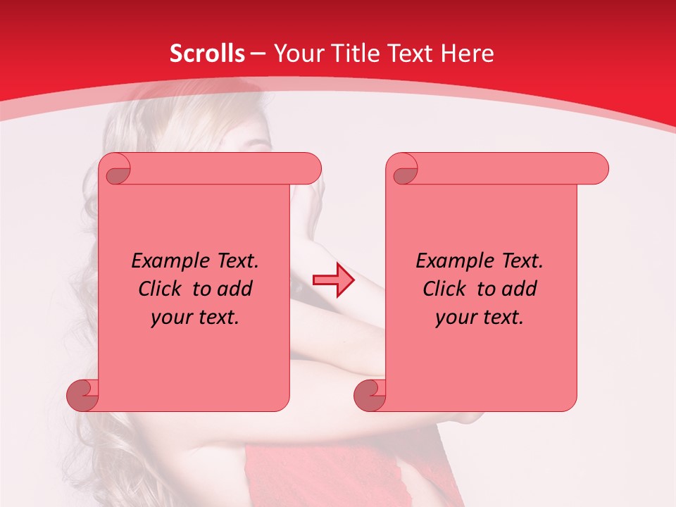 Looking Sensuality White PowerPoint Template