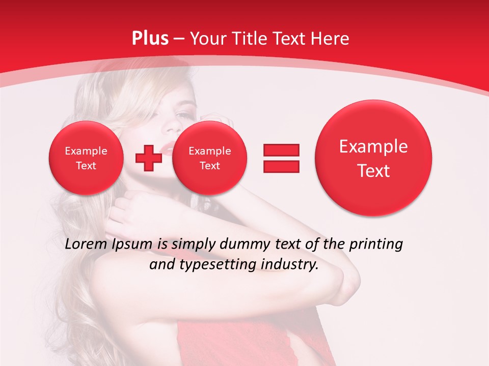 Looking Sensuality White PowerPoint Template