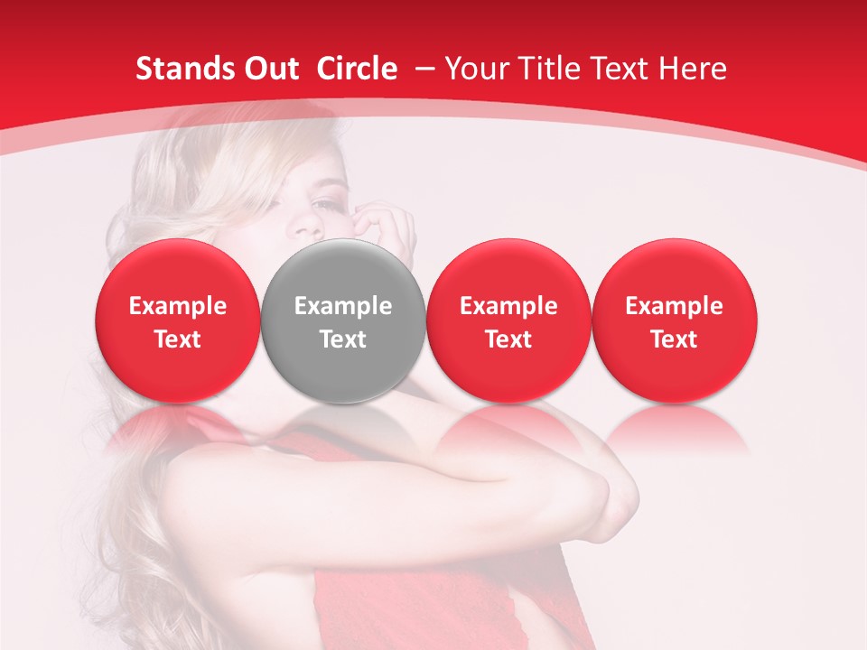 Looking Sensuality White PowerPoint Template