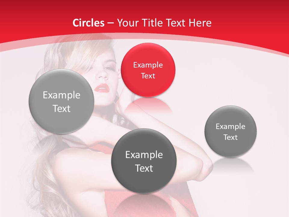 Looking Sensuality White PowerPoint Template