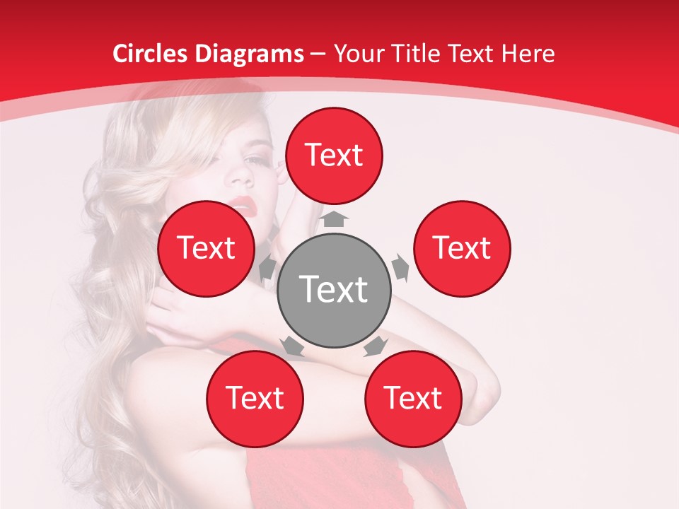 Looking Sensuality White PowerPoint Template