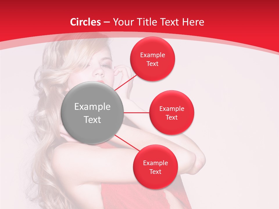 Looking Sensuality White PowerPoint Template