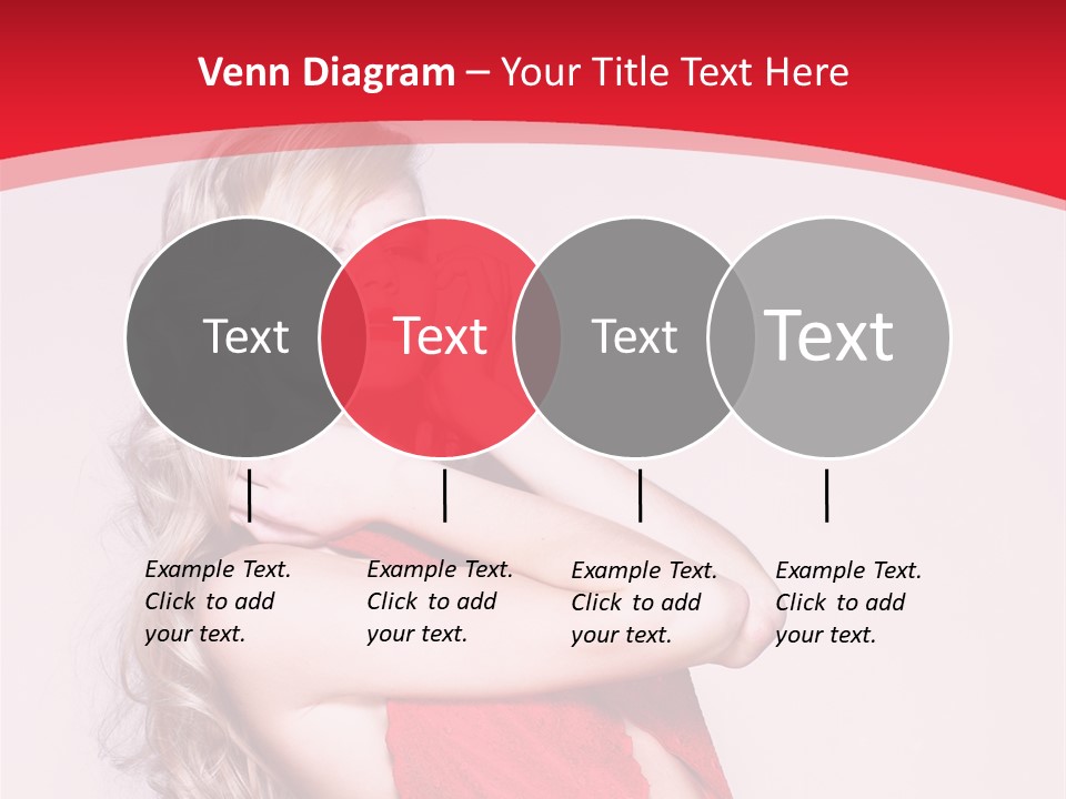 Looking Sensuality White PowerPoint Template