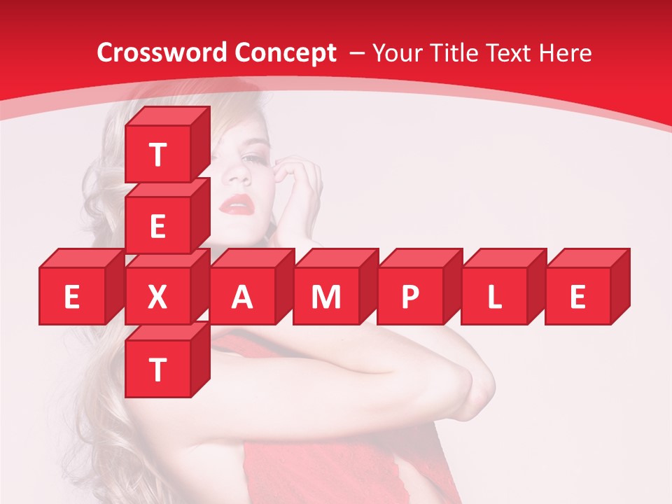 Looking Sensuality White PowerPoint Template