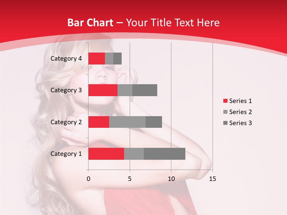 Looking Sensuality White PowerPoint Template