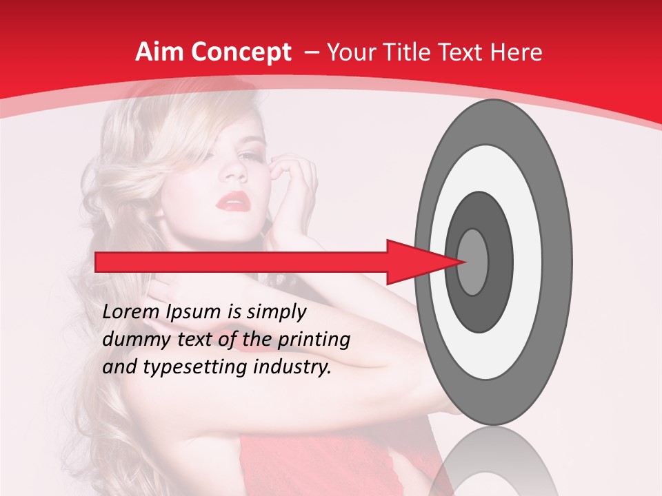 Looking Sensuality White PowerPoint Template