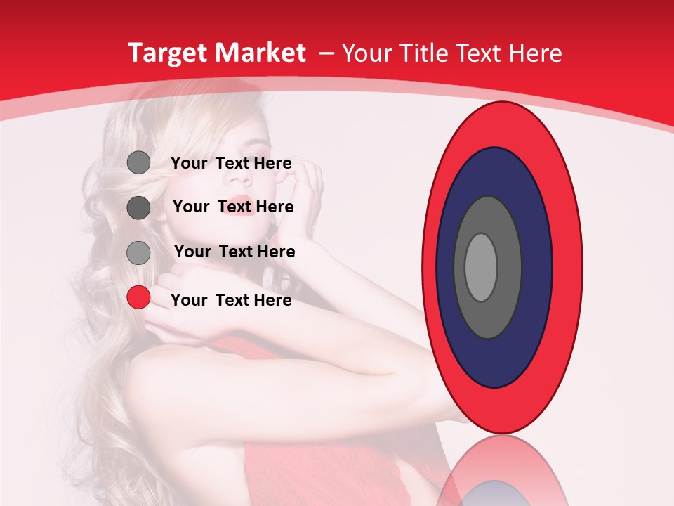 Looking Sensuality White PowerPoint Template