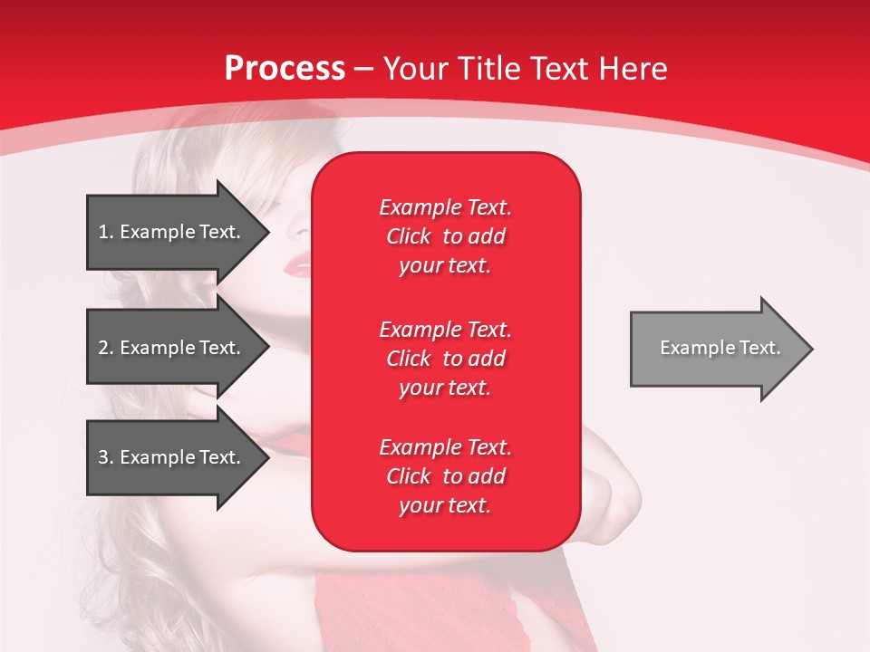 Looking Sensuality White PowerPoint Template