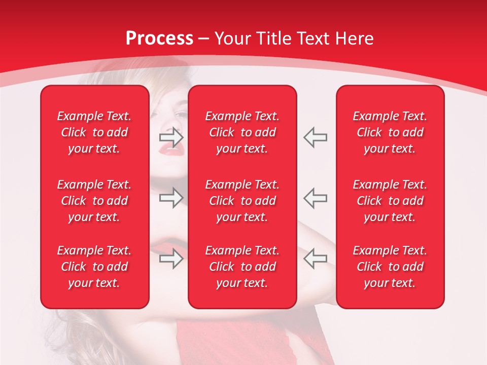 Looking Sensuality White PowerPoint Template