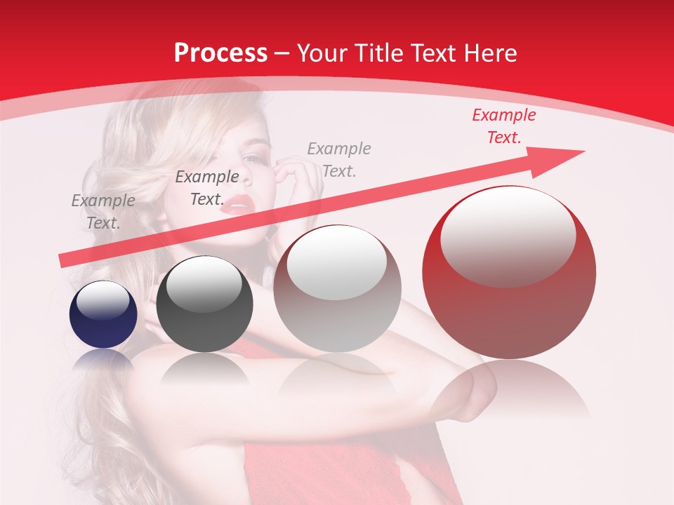Looking Sensuality White PowerPoint Template