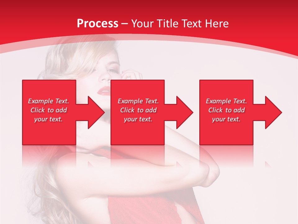 Looking Sensuality White PowerPoint Template