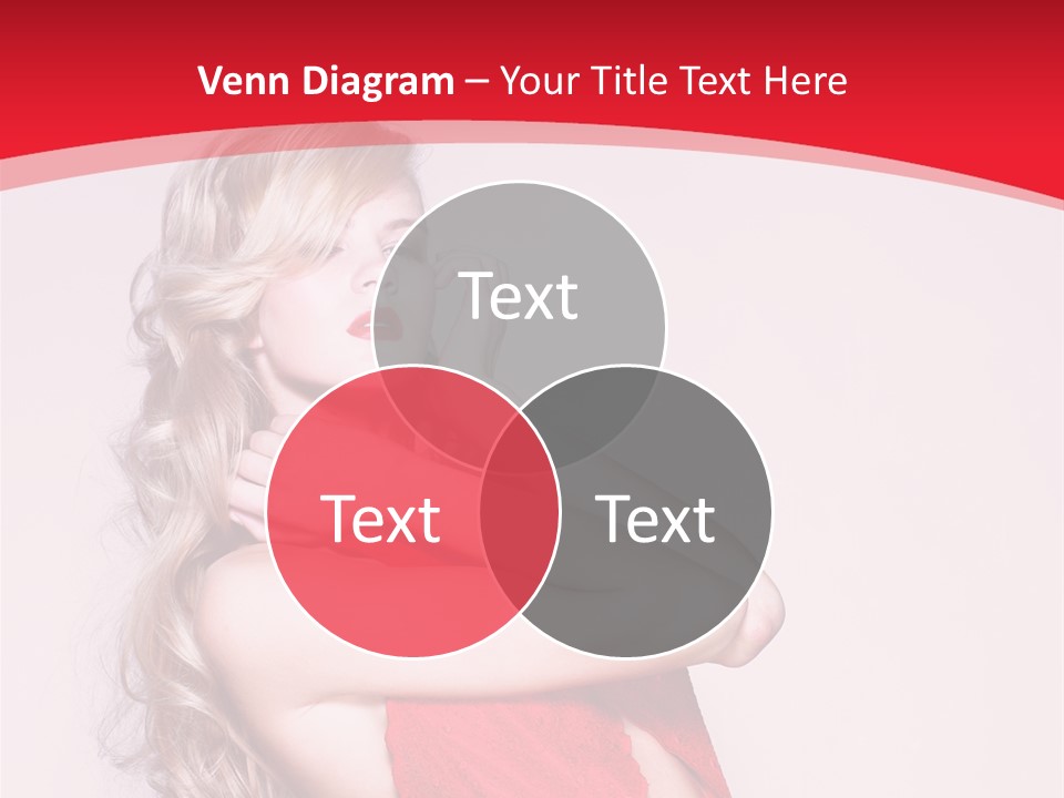 Looking Sensuality White PowerPoint Template