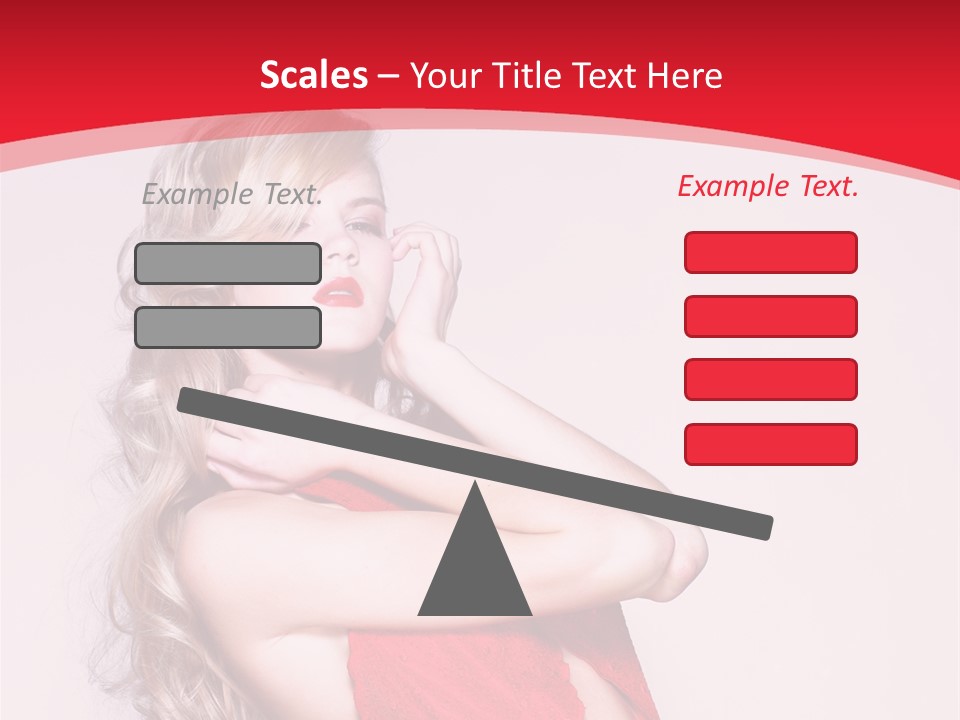 Looking Sensuality White PowerPoint Template