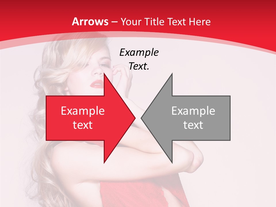 Looking Sensuality White PowerPoint Template