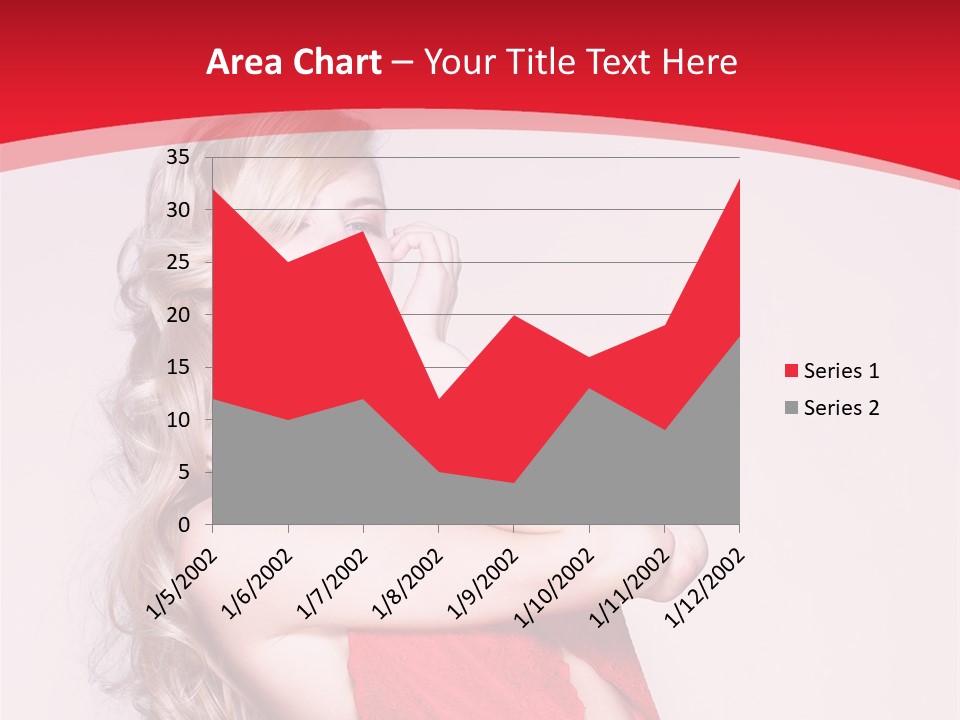 Looking Sensuality White PowerPoint Template