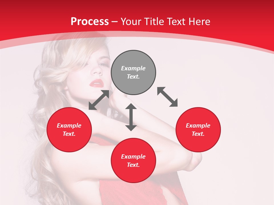 Looking Sensuality White PowerPoint Template