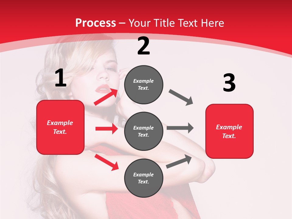 Looking Sensuality White PowerPoint Template