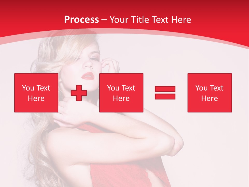 Looking Sensuality White PowerPoint Template