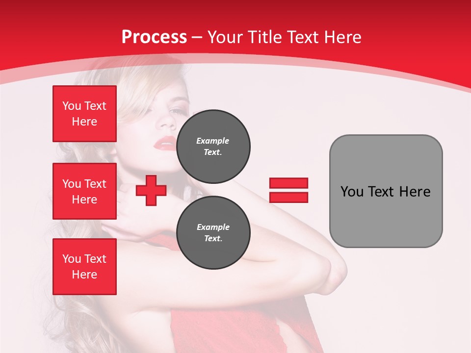 Looking Sensuality White PowerPoint Template