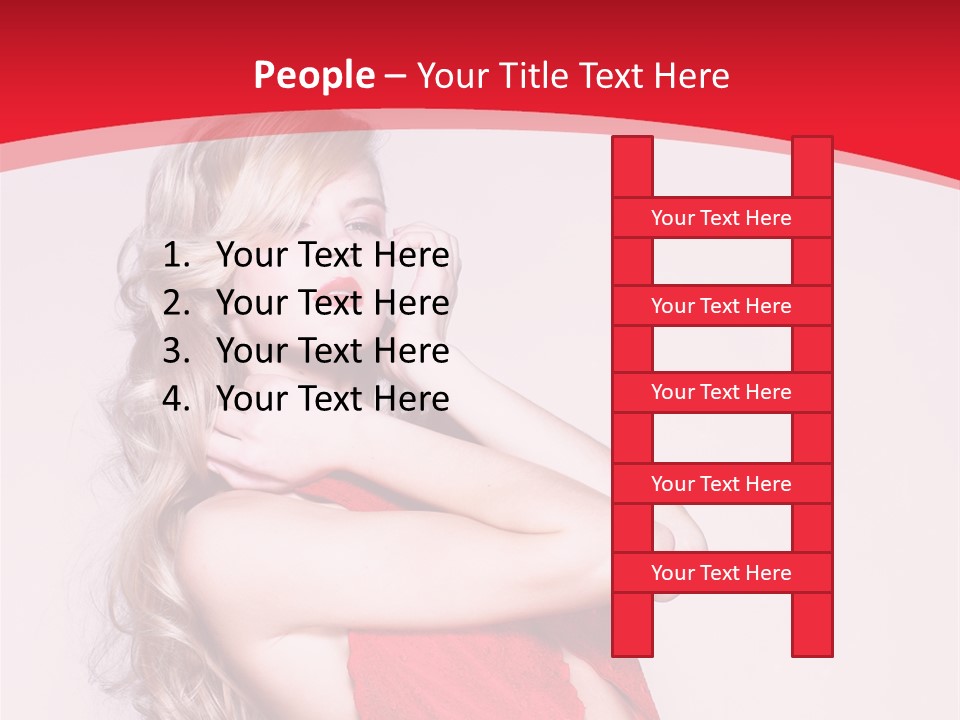 Looking Sensuality White PowerPoint Template