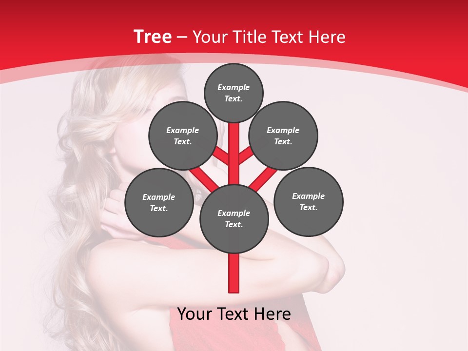 Looking Sensuality White PowerPoint Template