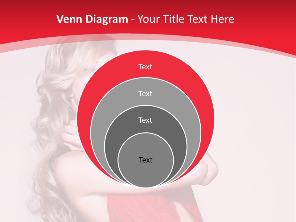 Looking Sensuality White PowerPoint Template