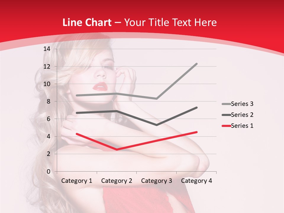 Looking Sensuality White PowerPoint Template