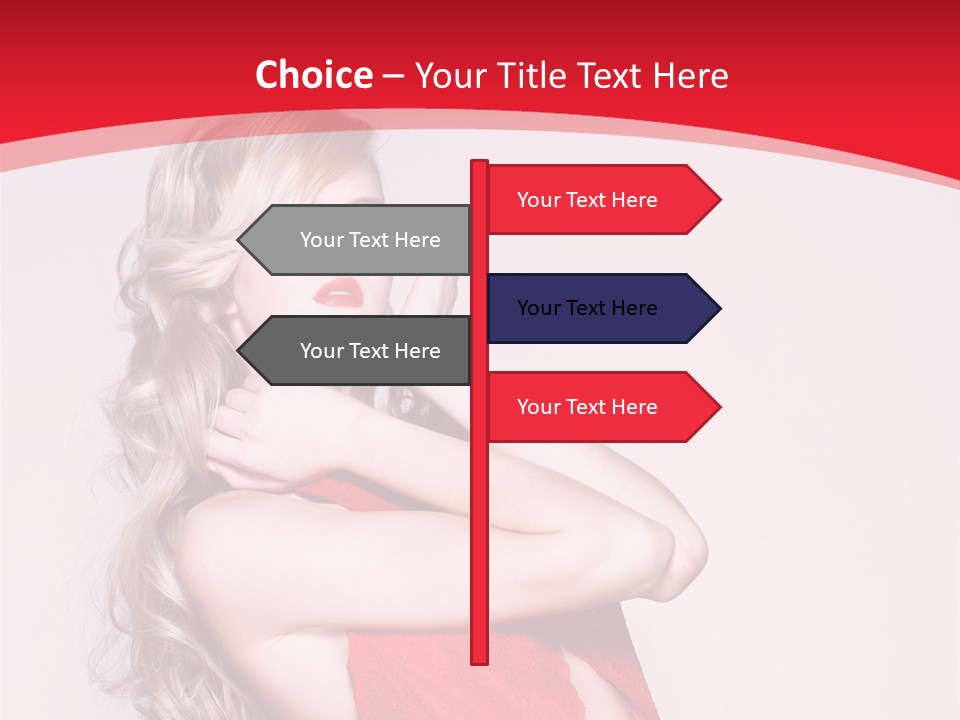 Looking Sensuality White PowerPoint Template