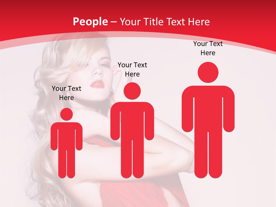 Looking Sensuality White PowerPoint Template