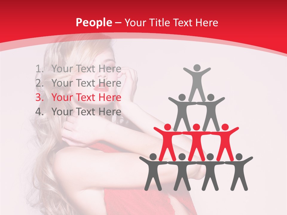 Looking Sensuality White PowerPoint Template