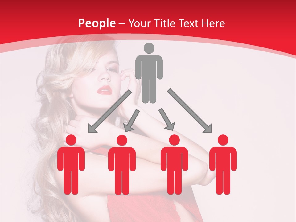 Looking Sensuality White PowerPoint Template