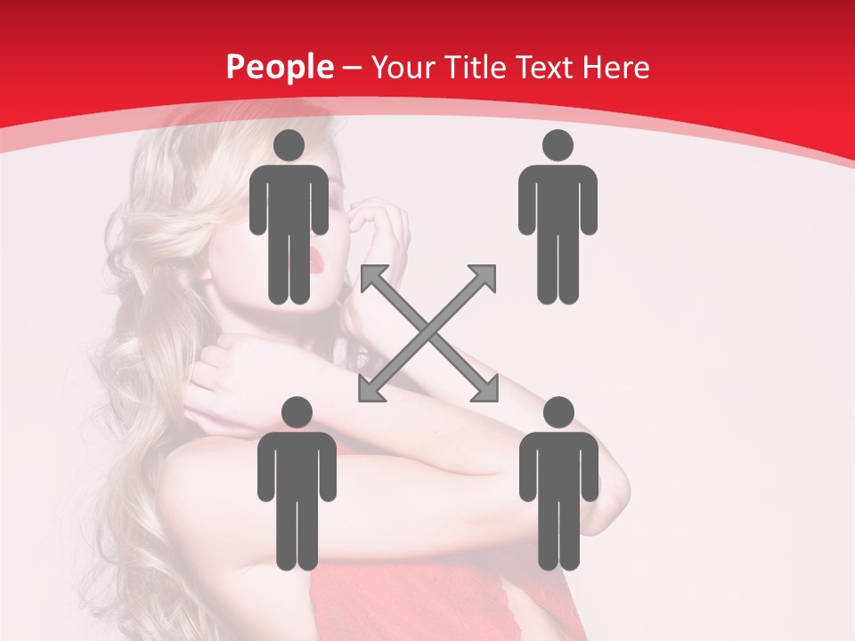 Looking Sensuality White PowerPoint Template