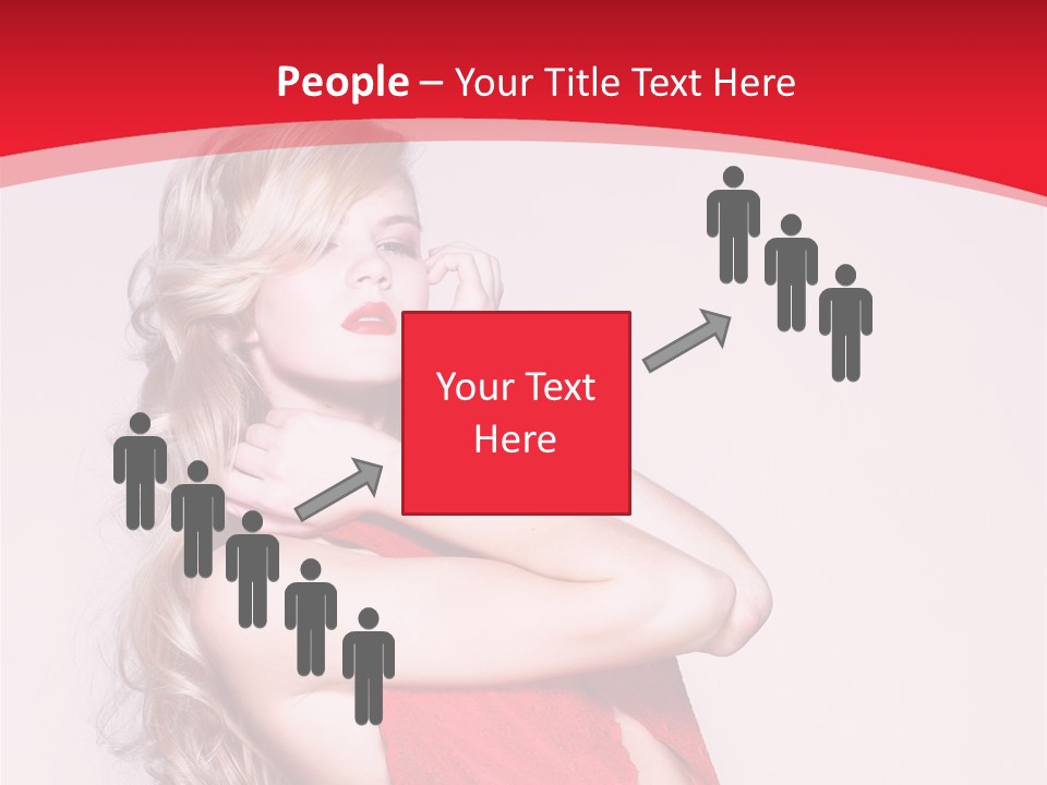 Looking Sensuality White PowerPoint Template