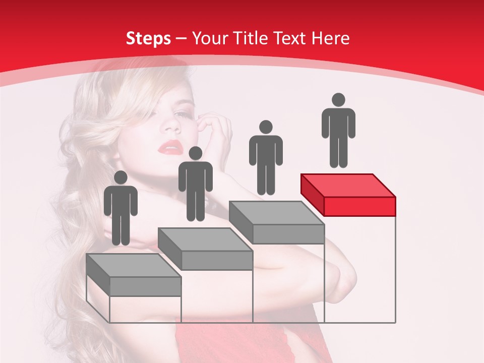 Looking Sensuality White PowerPoint Template
