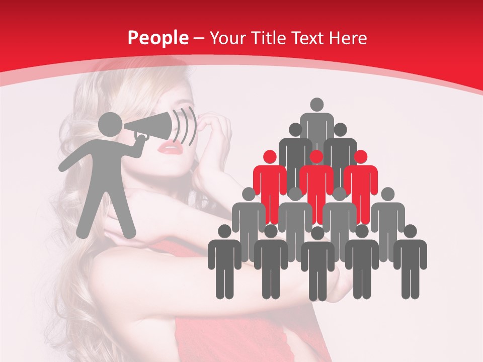 Looking Sensuality White PowerPoint Template