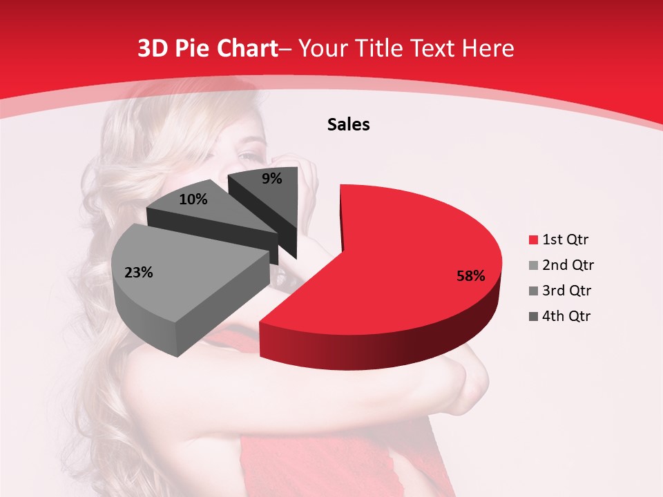 Looking Sensuality White PowerPoint Template