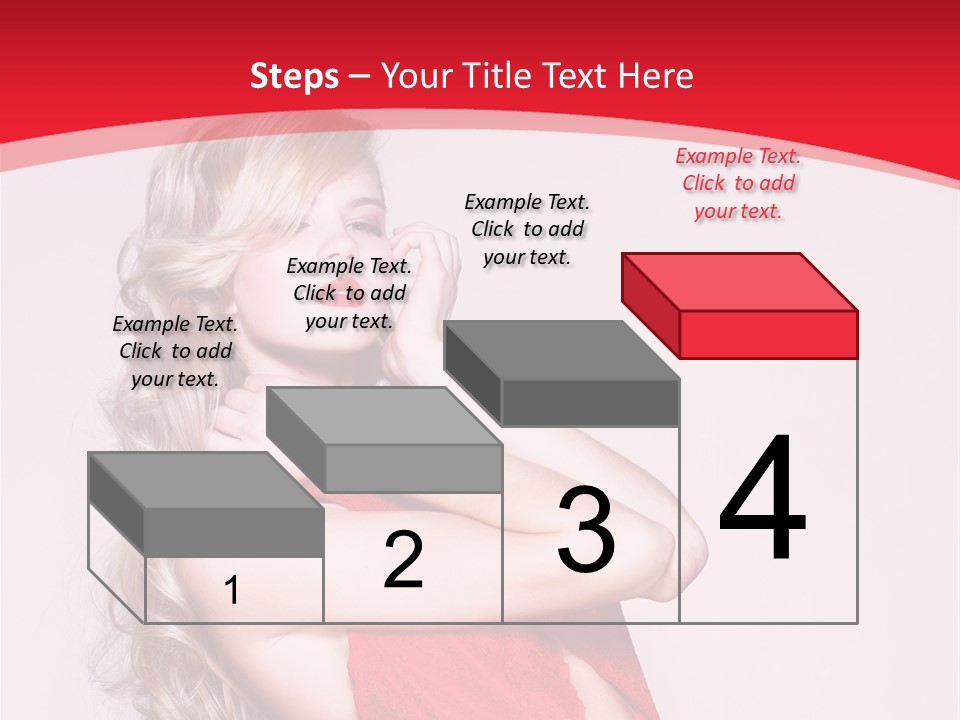 Looking Sensuality White PowerPoint Template