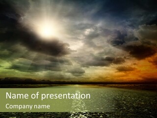 Cloudscape Dramatic Forest PowerPoint Template