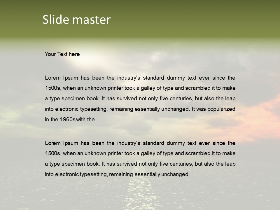 Cloudscape Dramatic Forest PowerPoint Template