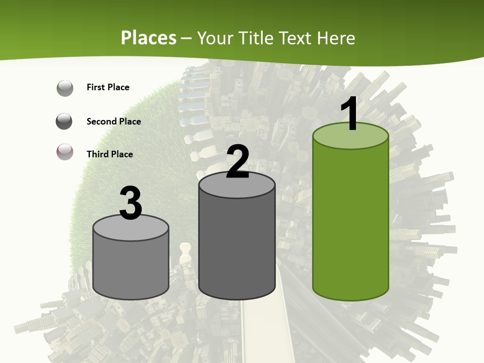 Road Globe Grass PowerPoint Template