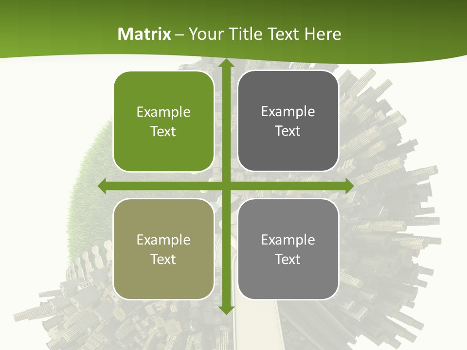 Road Globe Grass PowerPoint Template