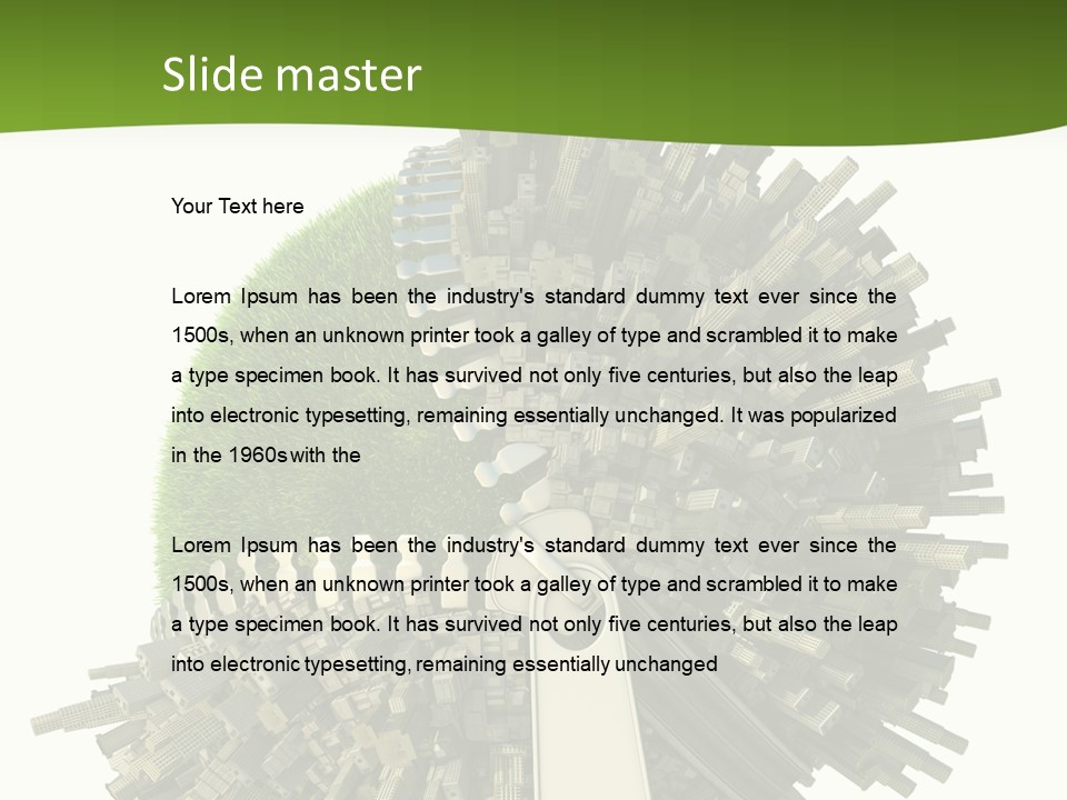 Road Globe Grass PowerPoint Template