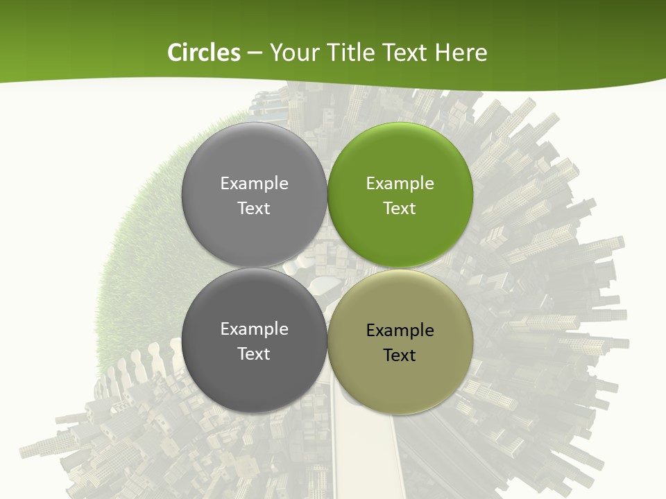 Road Globe Grass PowerPoint Template